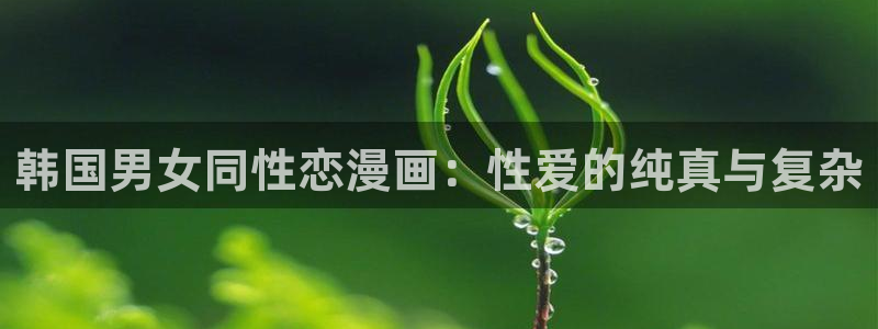 漫蛙manwa2官网版：韩国男女同性恋漫画：性爱的纯真与复杂